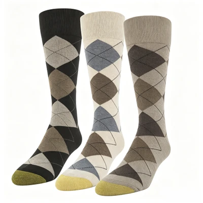 CHOOYOU Мъжки чорапи Carlyle Argyle Crew Dress
